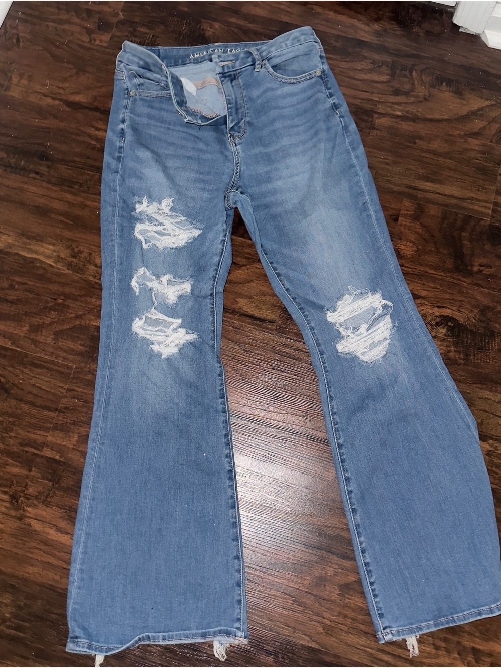 American Eagle high rise flare jeans